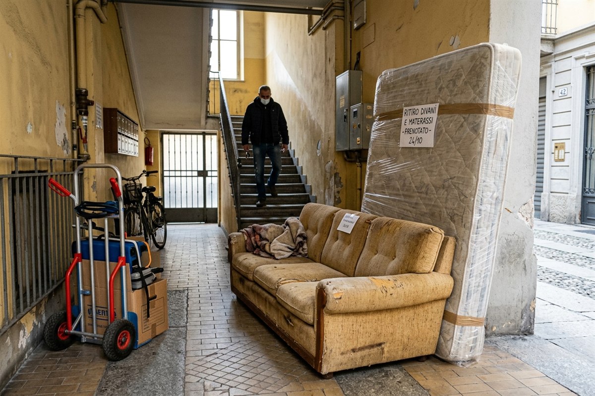 Ritiro divani e materassi a Milano con facchinaggio al piano